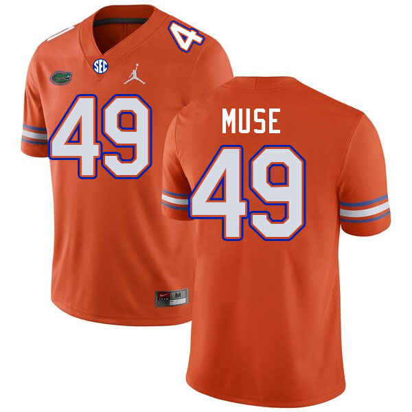 Men #49 Jack Muse Florida Gators College Football Jerseys Stitched-Orange